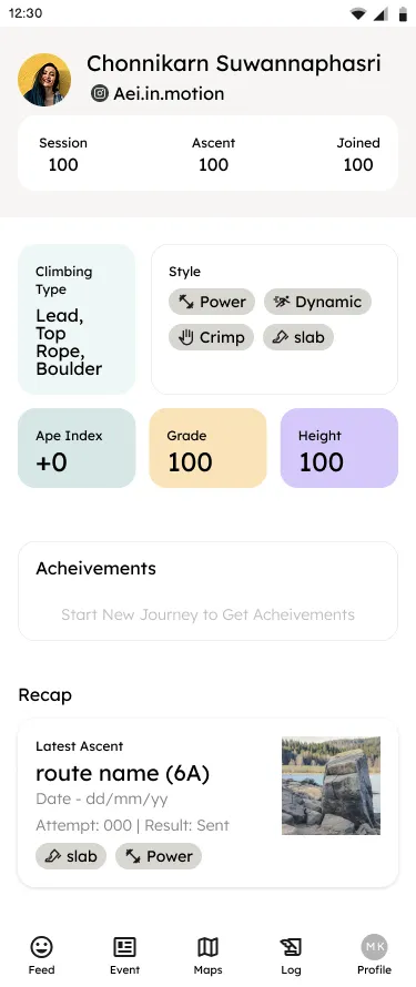 List / details screen